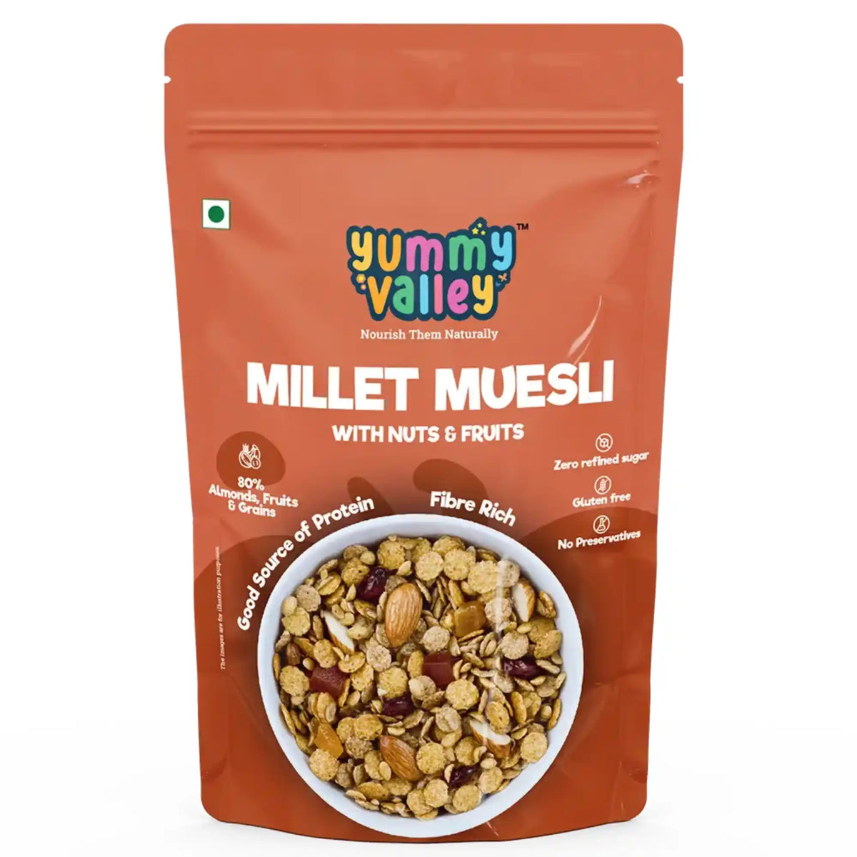 Millet Muesli With Nuts and Fruits