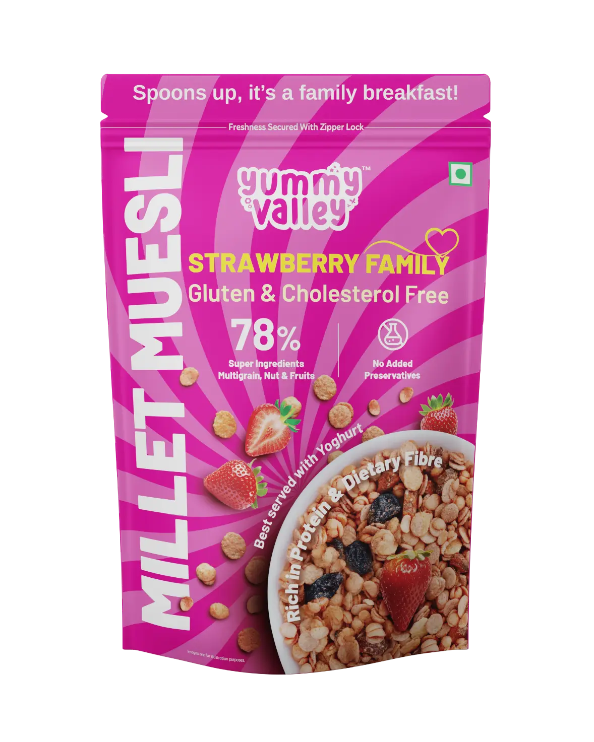 Millet Muesli Strawberry Family
